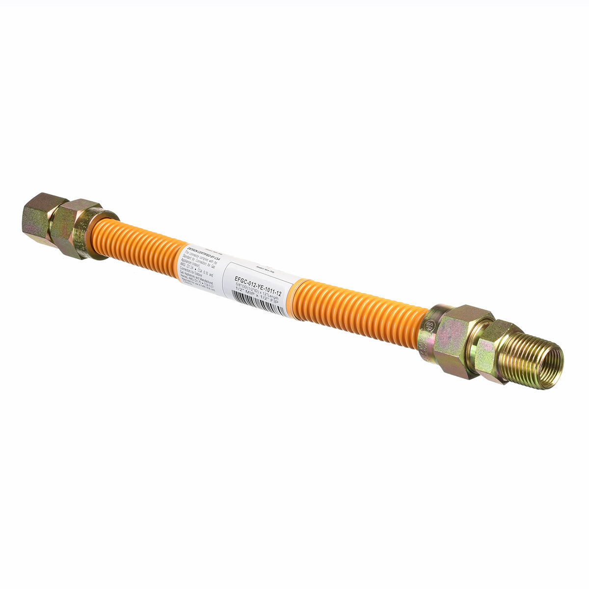 Rheem EFGC-012-YE-1011-12 Gas Connector - 1/2 in. Male Npt X 1/2 in. Female Npt X 12 in. Long