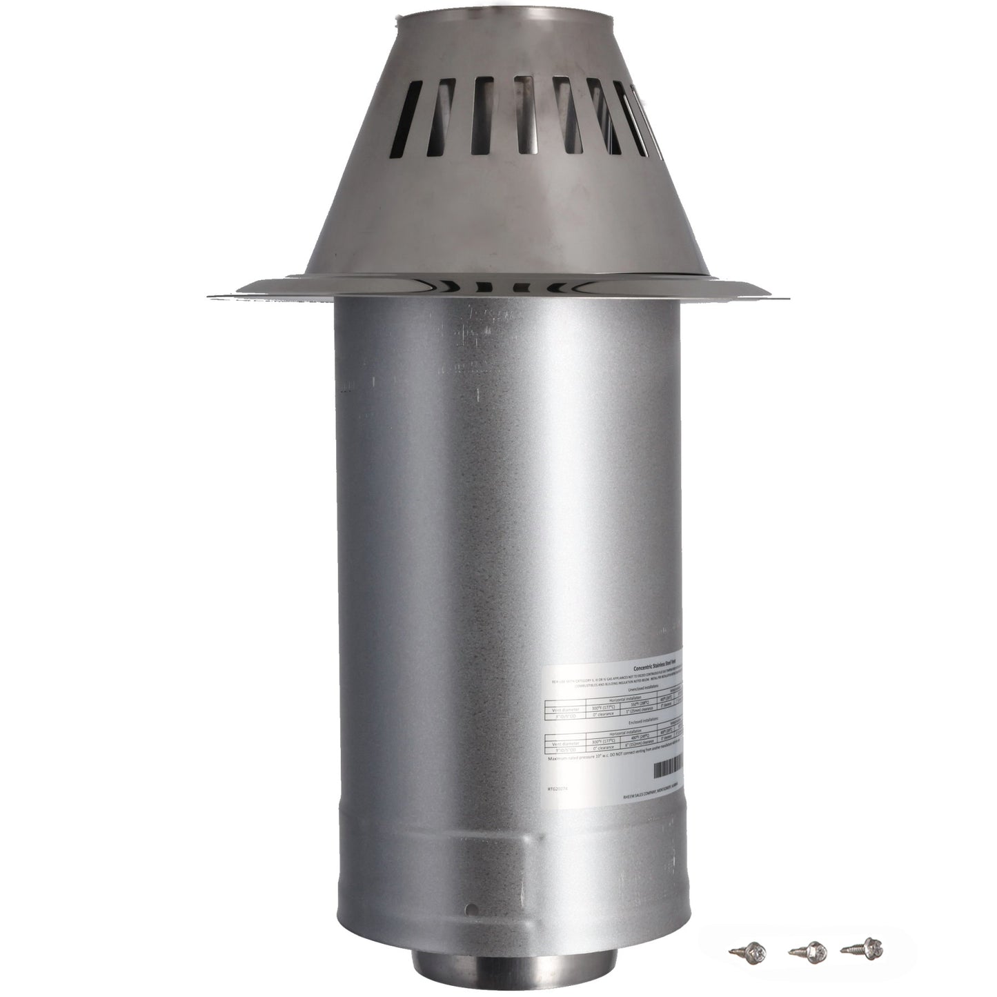 Rheem RTG20274A Concentric Horizontal Termination-Cone-Rainbow