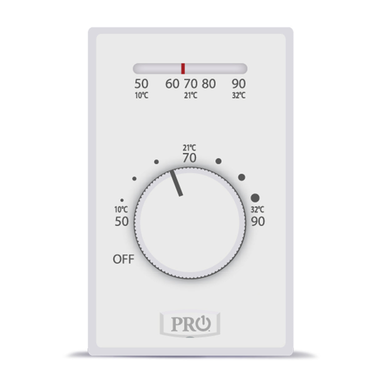 Rheem T501ML4 Mechanical Non-Programmable Thermostat - Heat Only - 4-WIRE Electric Heat