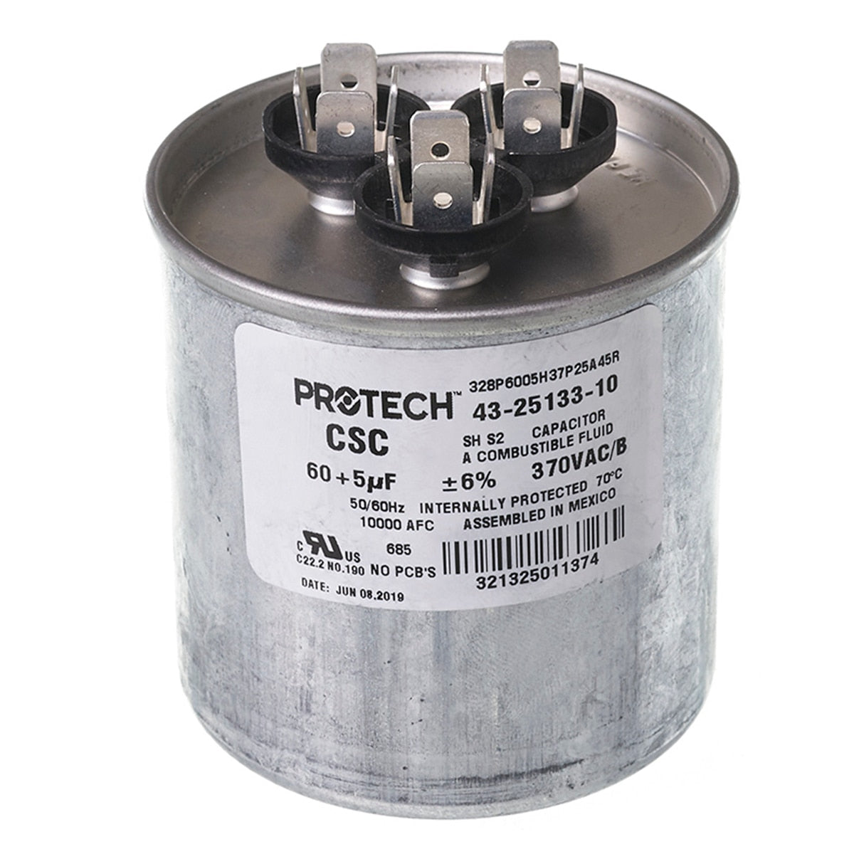 Rheem 43-25133-10 60/5/370 Dual Round Metal Finish