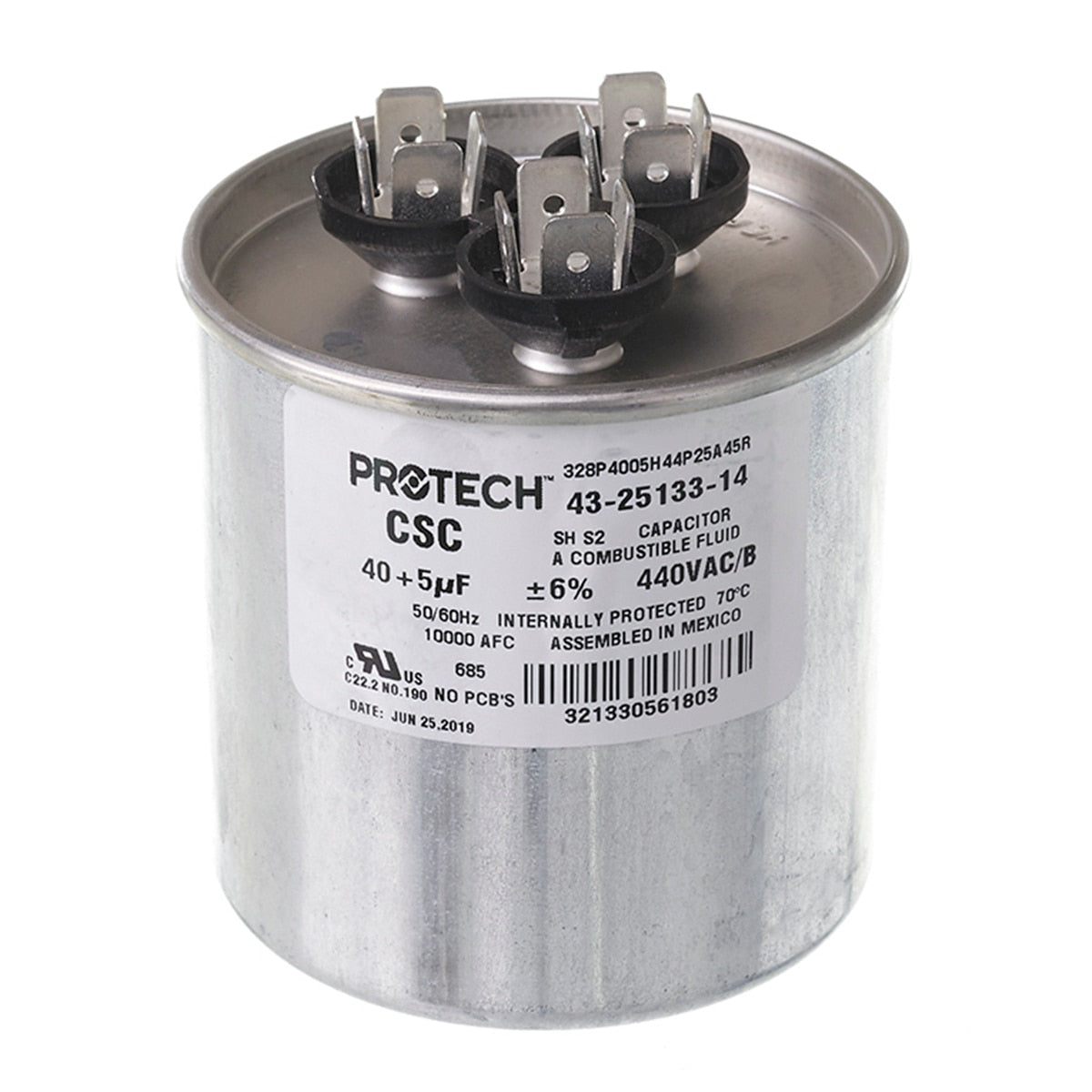 Rheem 43-25133-14 40/5/440 Dual Round Metal Finish