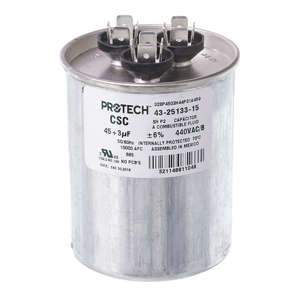 Rheem 43-25133-15 45/3/440 Dual Round Metal Finish