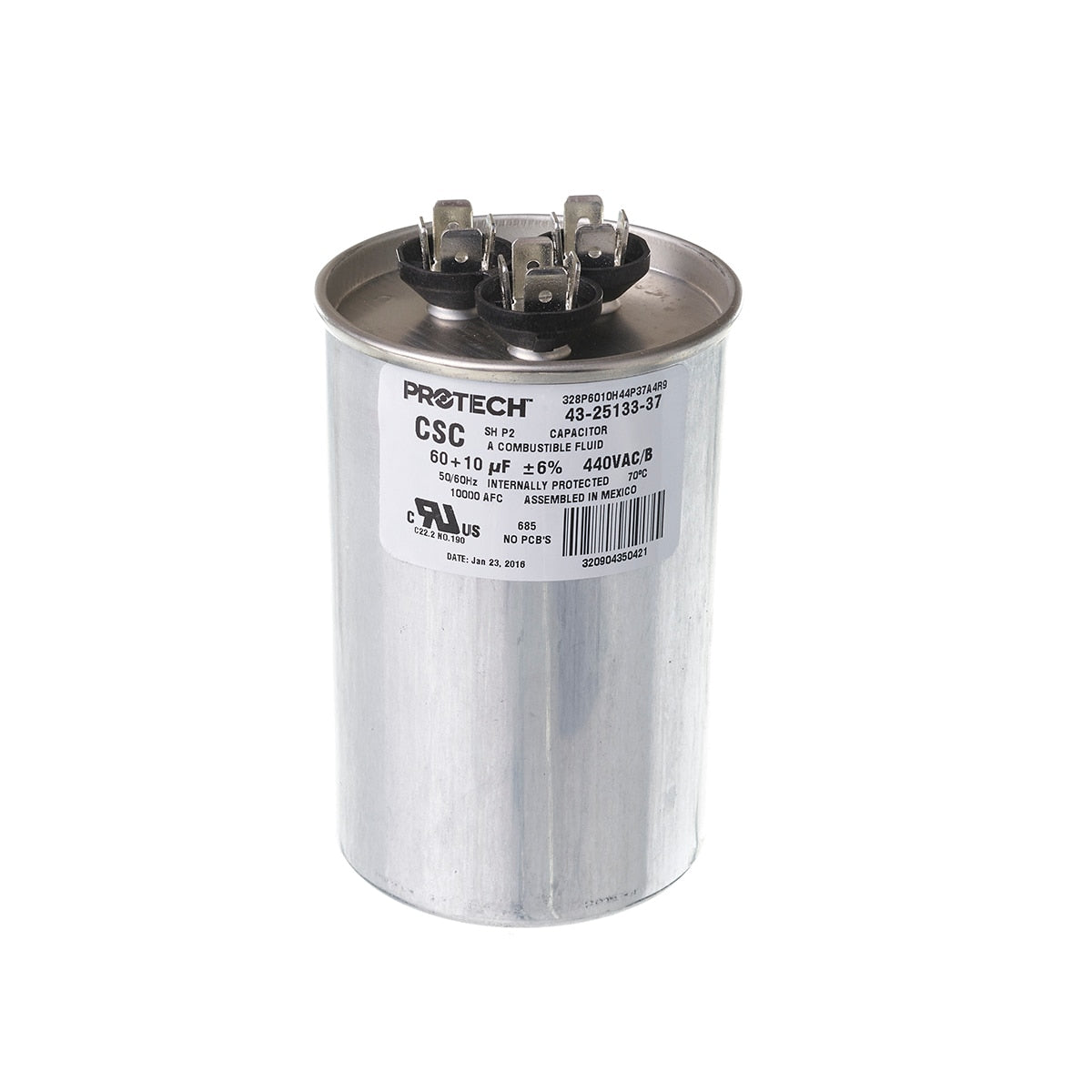 Rheem 43-25133-37 Capacitor -60/10/440 MI44100R600 Amber