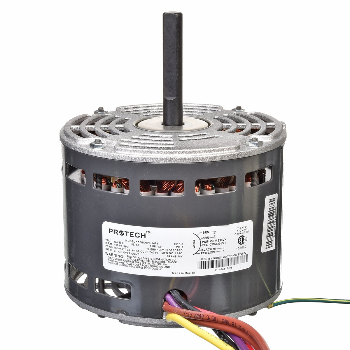 Rheem 51-104817-08 1/5 H.p. Motor Nidec