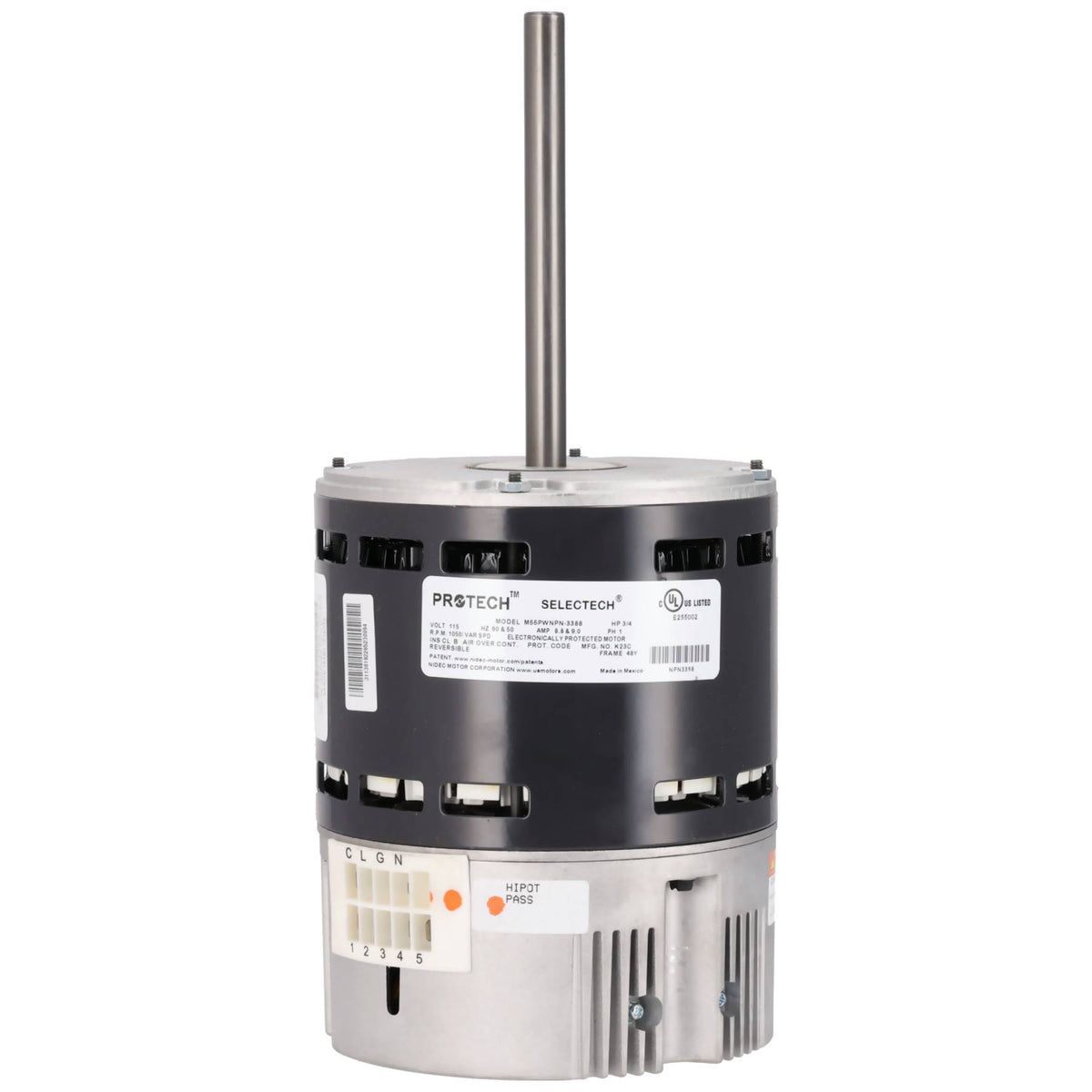 Rheem 51-106542-23 Motor- 3/4HP Nidec Selectech