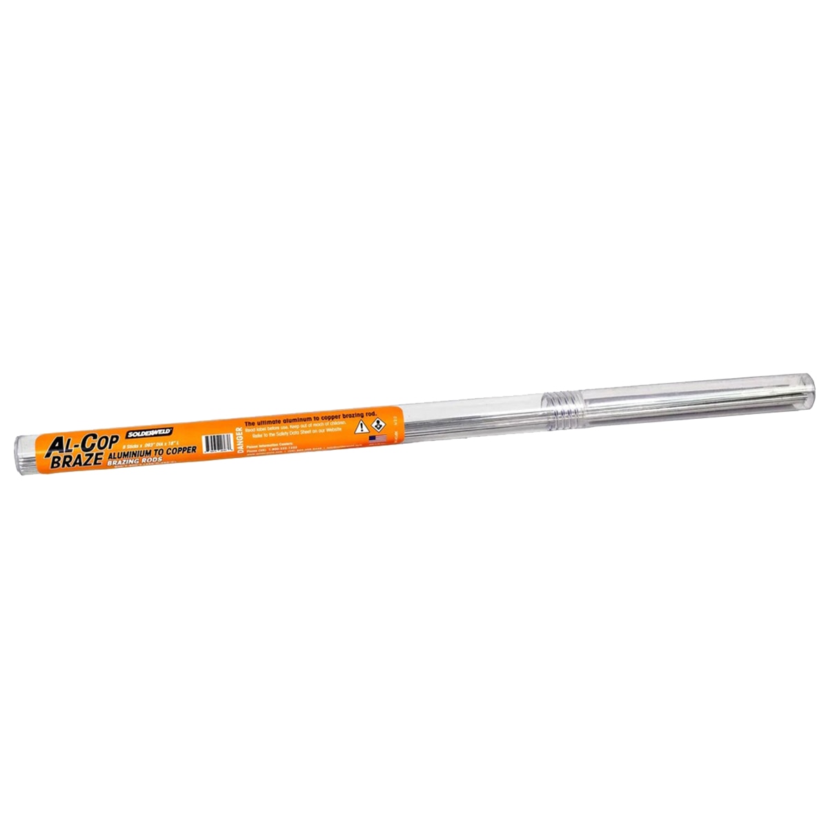 Rheem SW-ALCU5-5 Solderweld Al-Cop Braze - Aluminum to Copper Brazing Rod - Flux Core - 8 in. Rod (Pack of 5)
