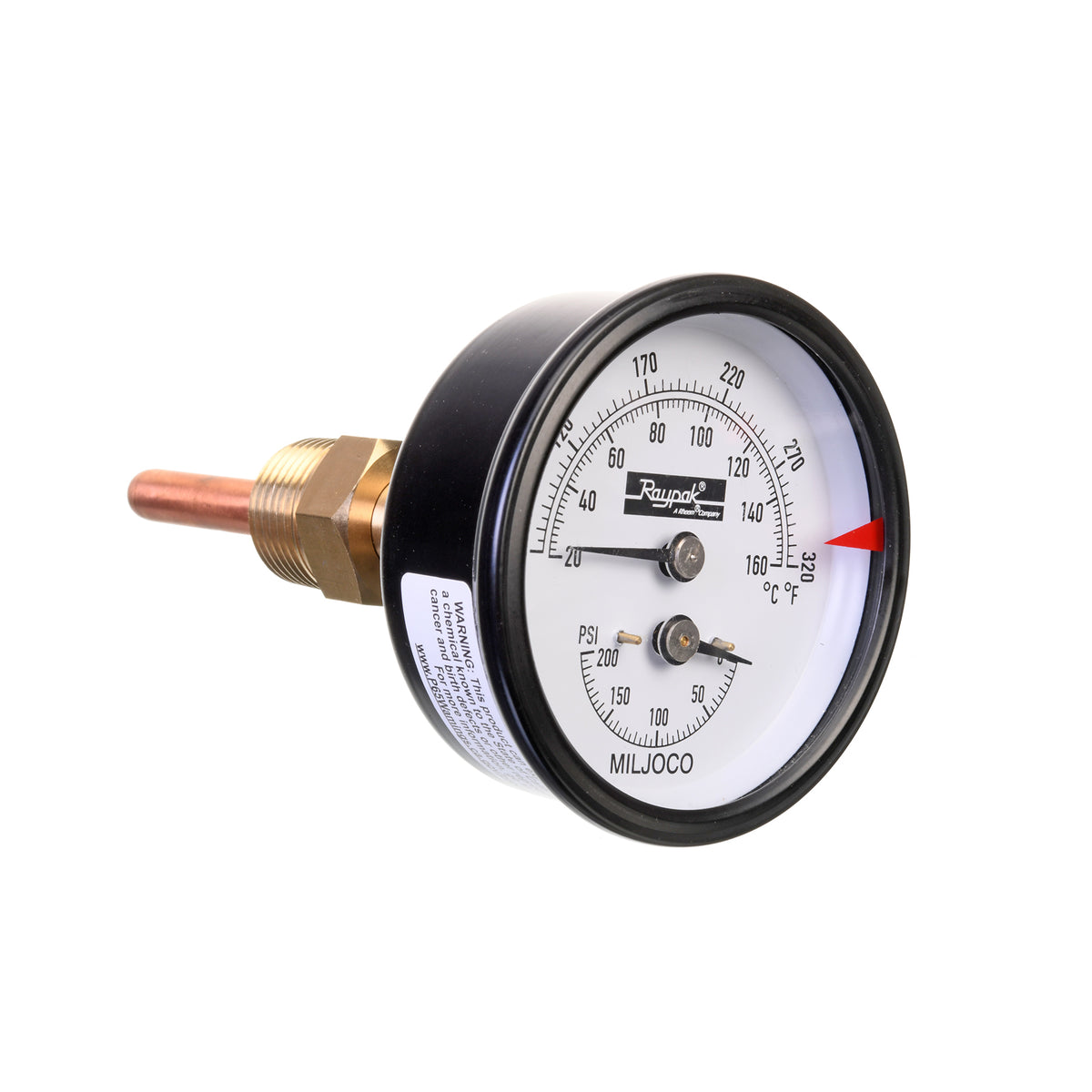 Raypak 007399F Kit-Temp & Pressure Gauge 0-200 Psi