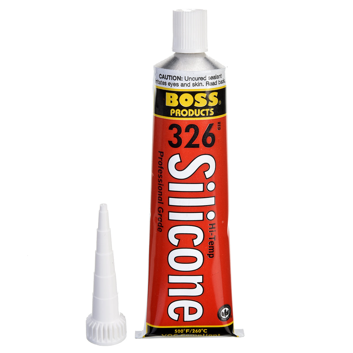 BOSS 32620 Boss 326 Hi-Temp Red Silicone Sealant (3 Oz. Blister Card)