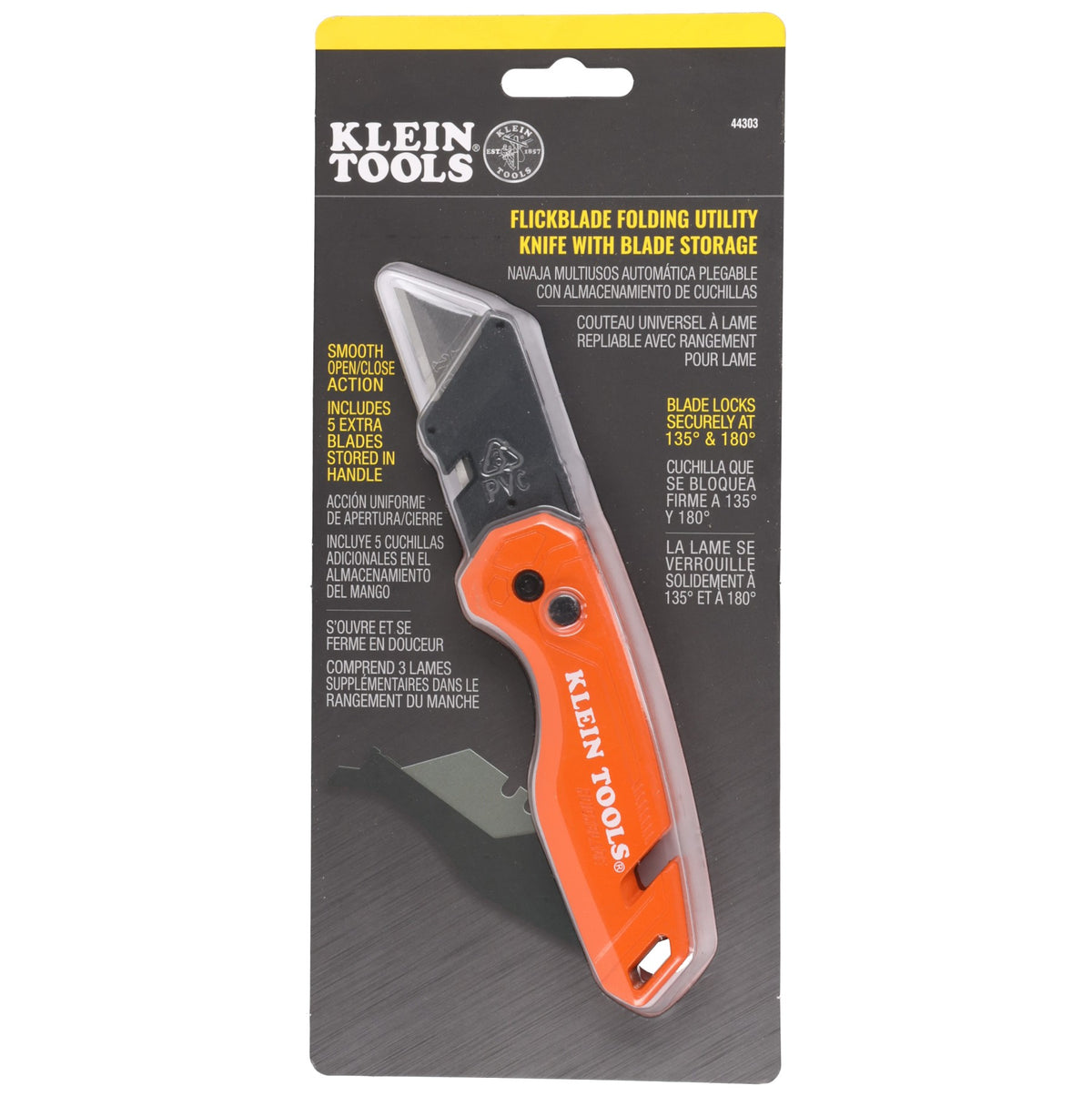 Rheem 44303 Folding Utility Knife W/ Blade Storage
