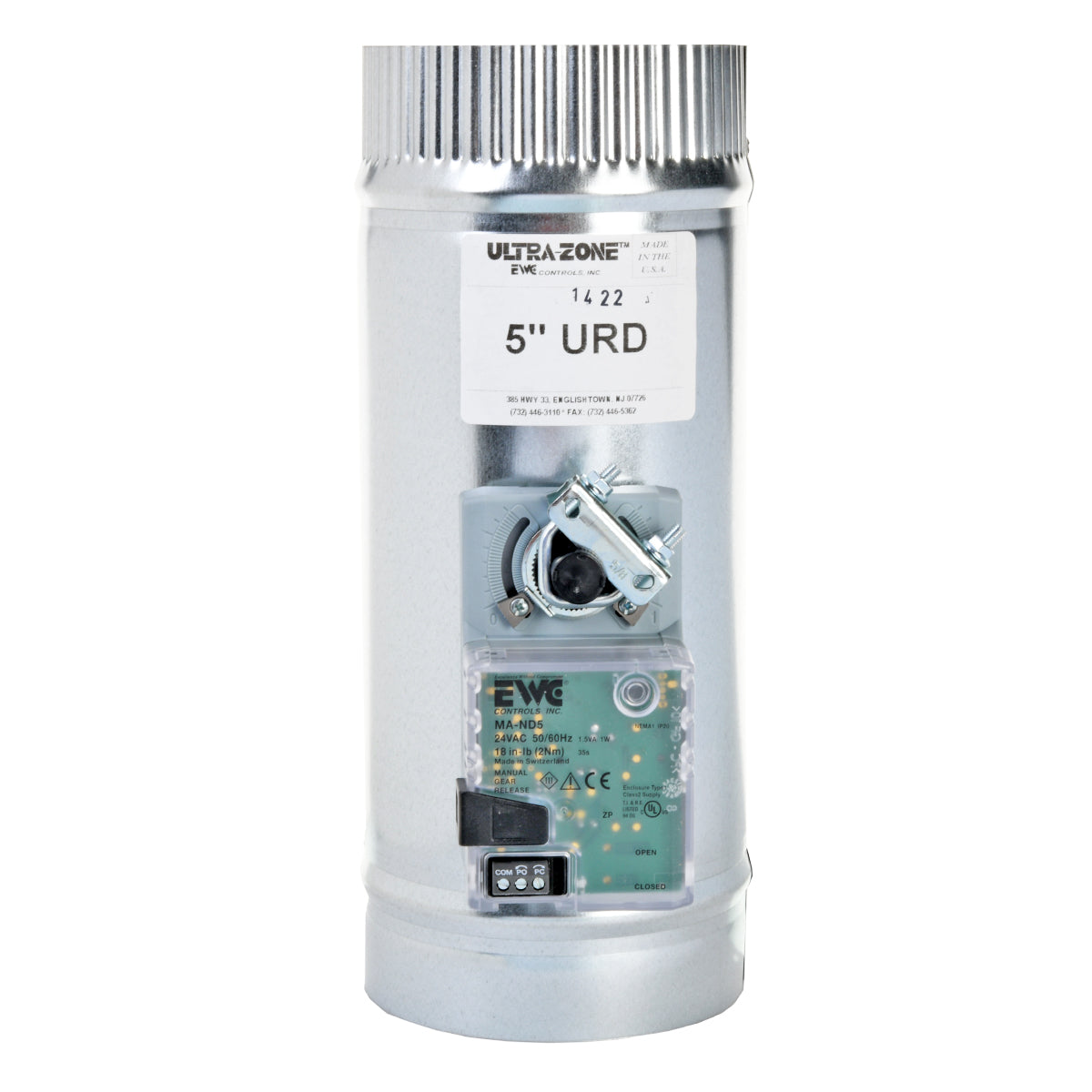 Rheem 5URD Motorized Damper - Round 5 in.