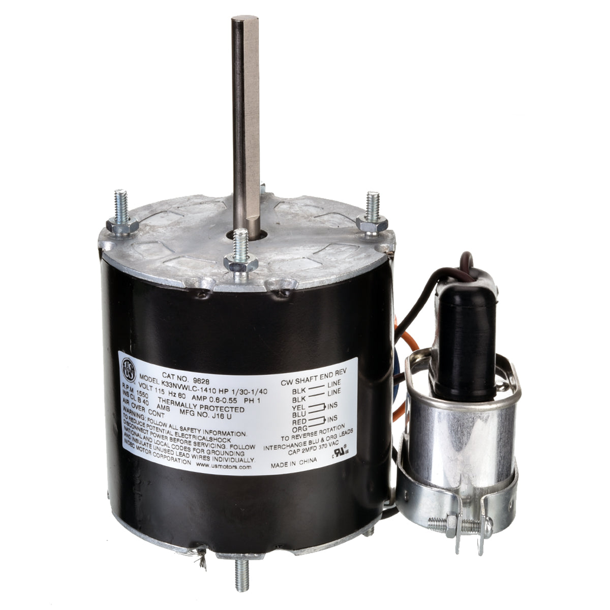 Rheem 9628 Refrigeration Motor - 1/30 Hp 1550 Rpm 115V Cw Oao