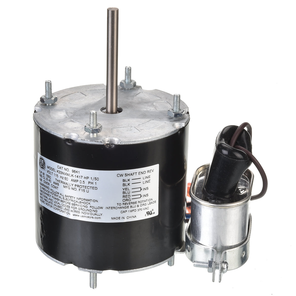 Rheem 9641 Refrigeration Motor - 1/50 Hp 1550 Rpm 115V Ccw Teao