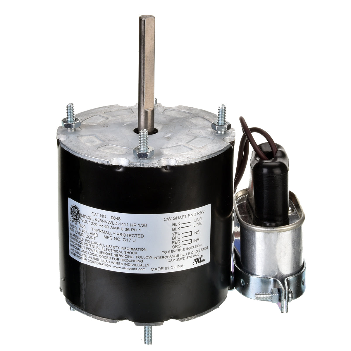 Rheem 9648 Refrigeration Motor - 1/20 Hp 1550 Rpm 208-230V Cw Oao