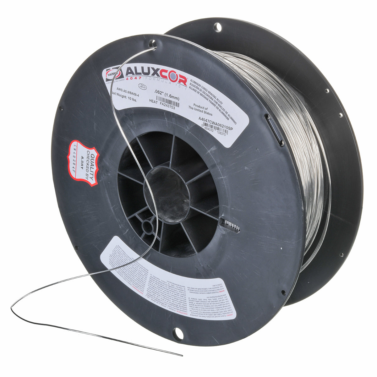 Rheem A4047CWA06210SP Aluminum Flux Cored Braze Filler Metal Aluxcor 4047 X .062 (10 Lb Spool)