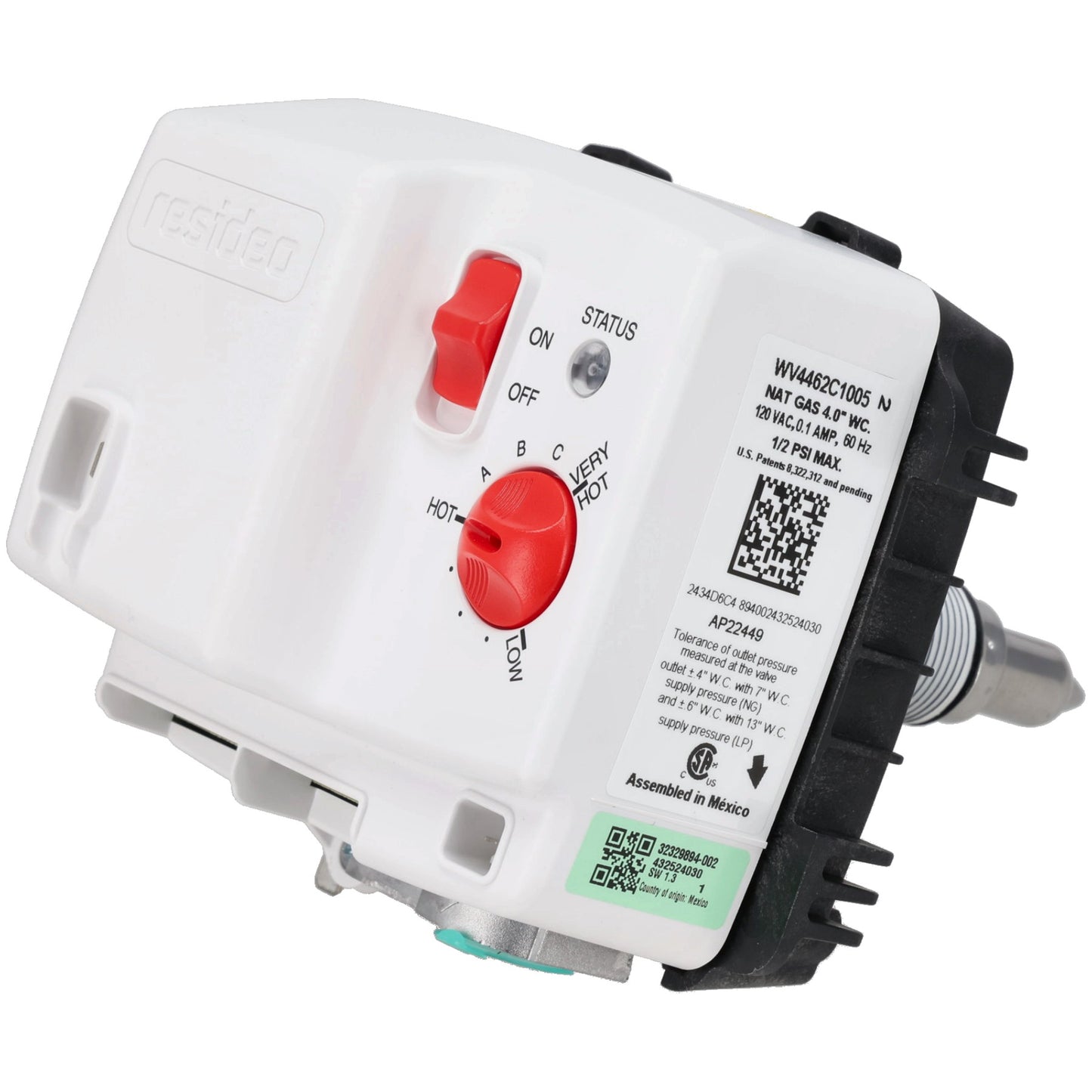 Rheem AP22449 Gas Control - Nat - 120VAC - Resideo