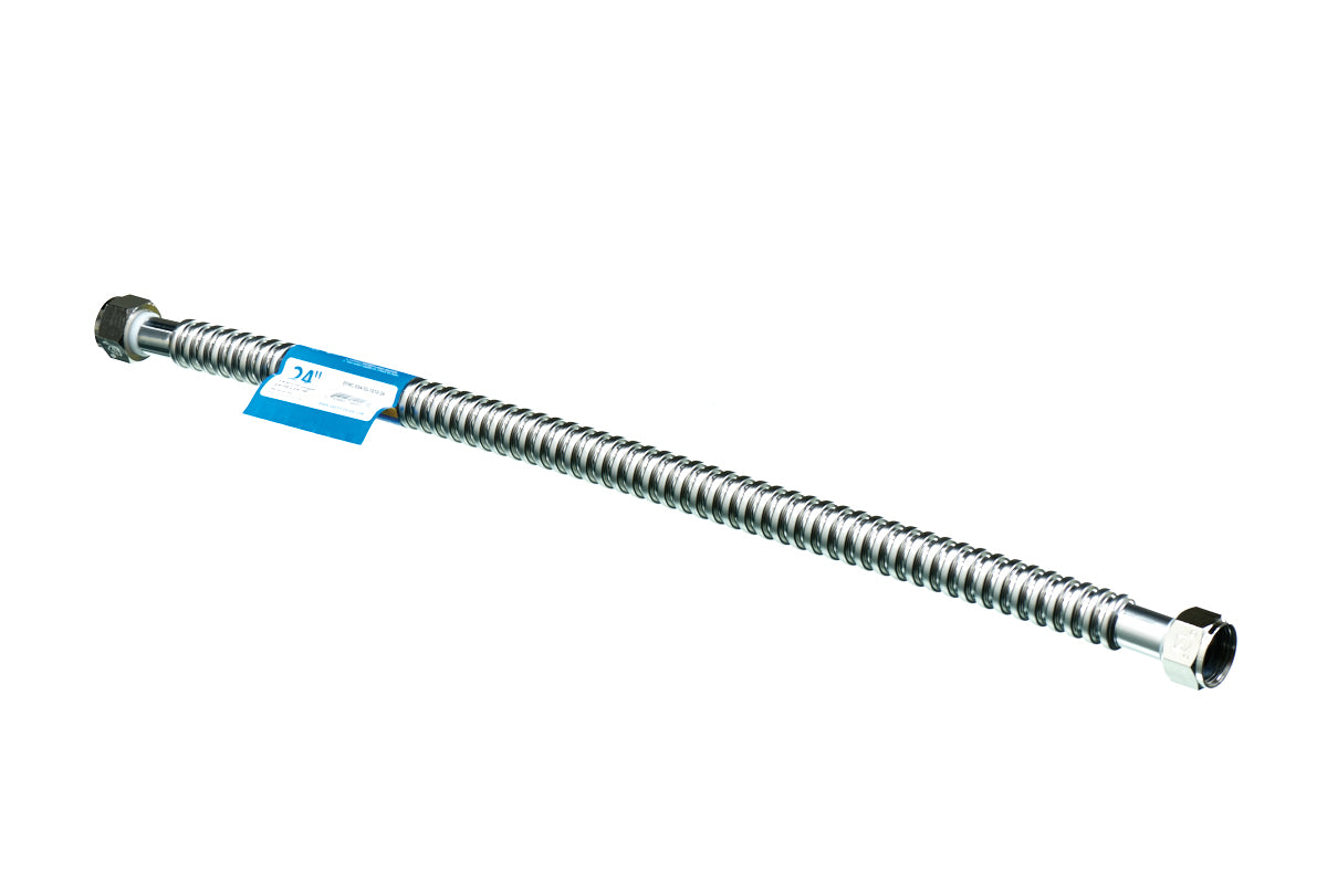 Rheem EFGC-012-YE-1010-24 Gas Connector - 1/2 in. Male Npt X 1/2 in. Male Npt X 24 in. Long