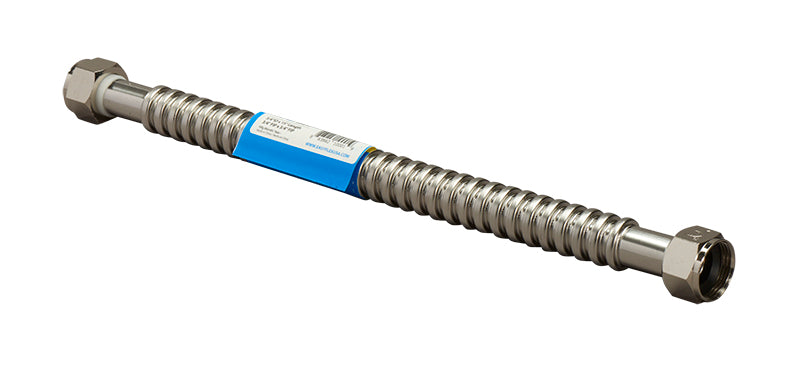 Rheem EFWC-034-SS-1010-15 Flexible Water Connector - Stainless Steel - 3/4 in. Female Npt X 3/4 in. Female Npt X 15 in. Long