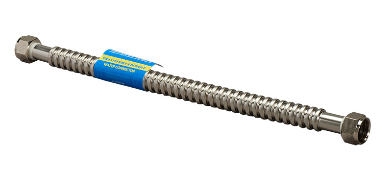 Rheem EFWC-034-SS-1010-18 Flexible Water Connector - Stainless Steel - 3/4 in. Female Npt X 3/4 in. Female Npt X 18 in. Long