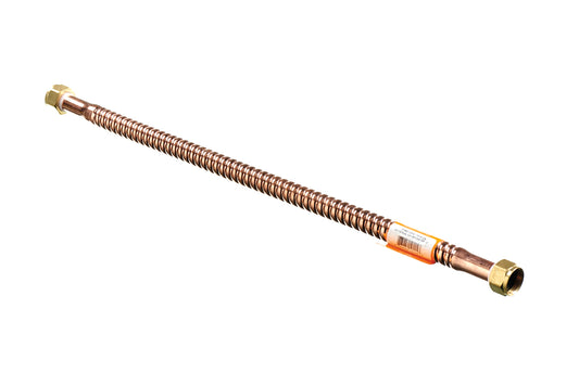 Rheem EFWC-034C-1010-24 Flexible Water Connector - Copper - 3/4 in. Female Npt X 3/4 in. Female Npt X 24 in. Long