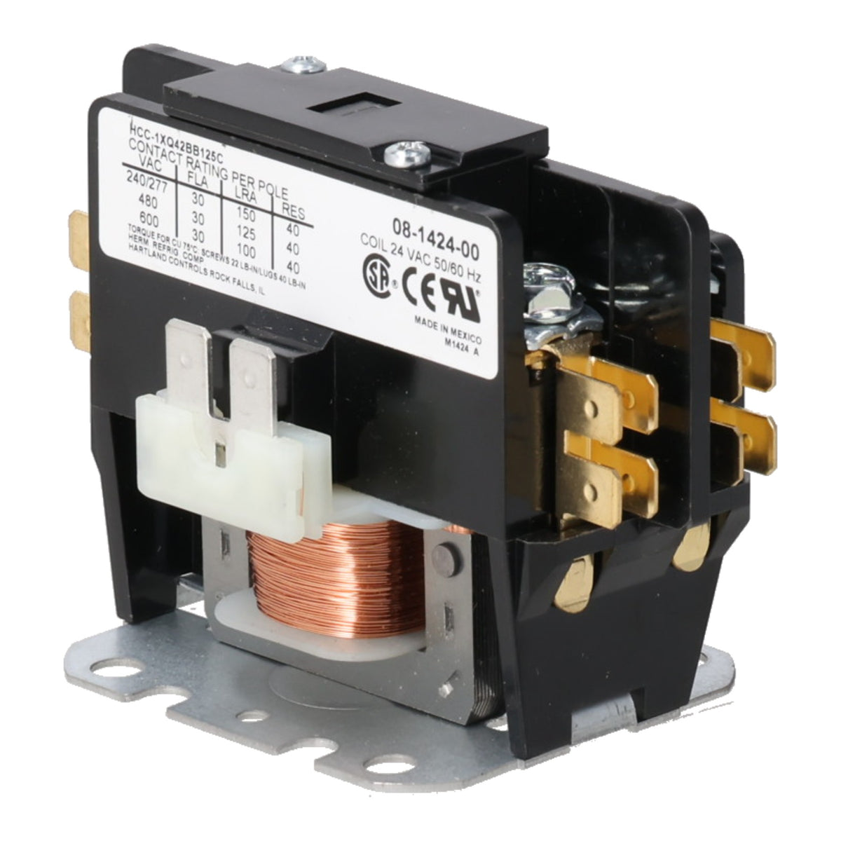 Rheem PD425129 Contactor - 30A 1-POLE (24V Coil)