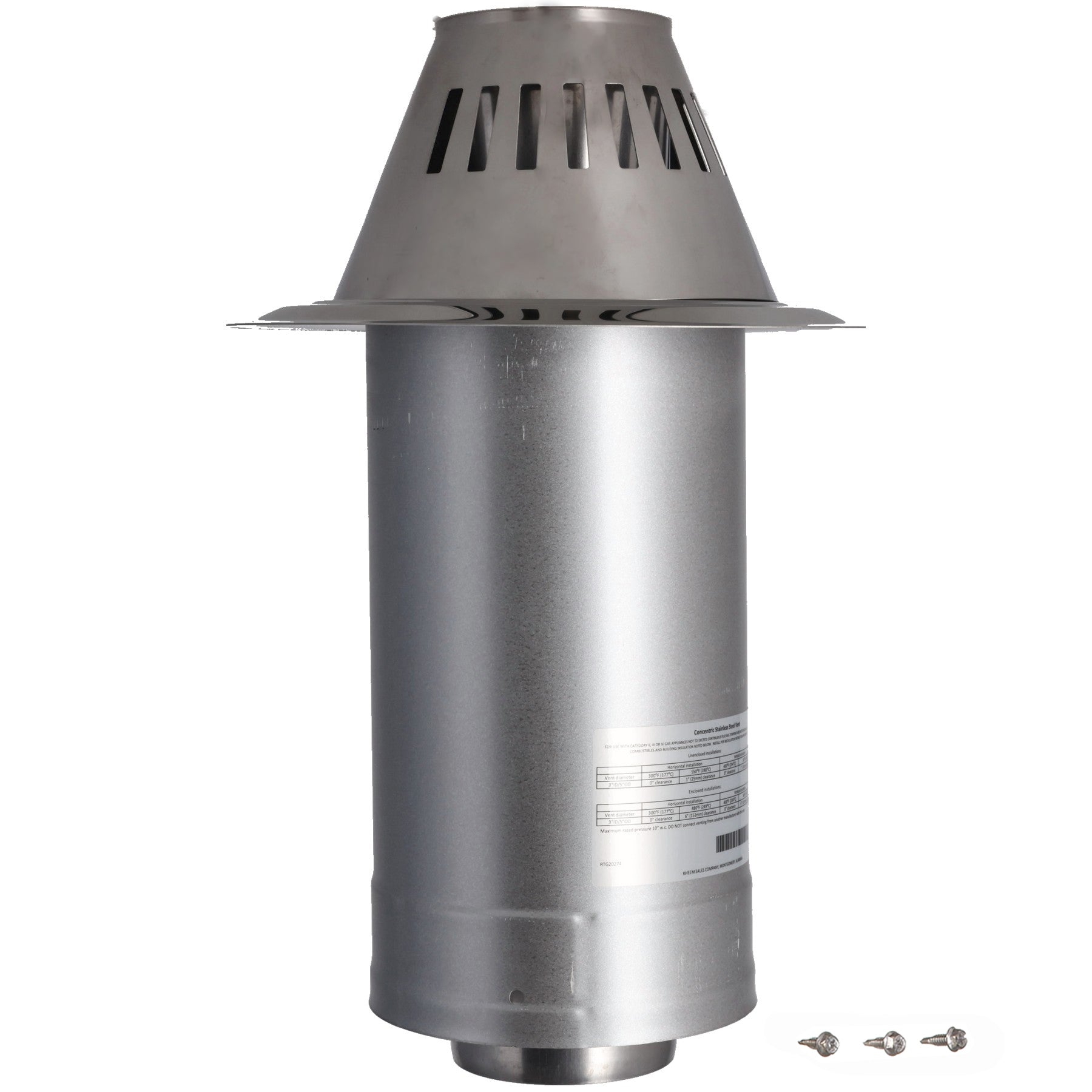 Rheem RTG20274A Concentric Horizontal Termination-Cone-Rainbow