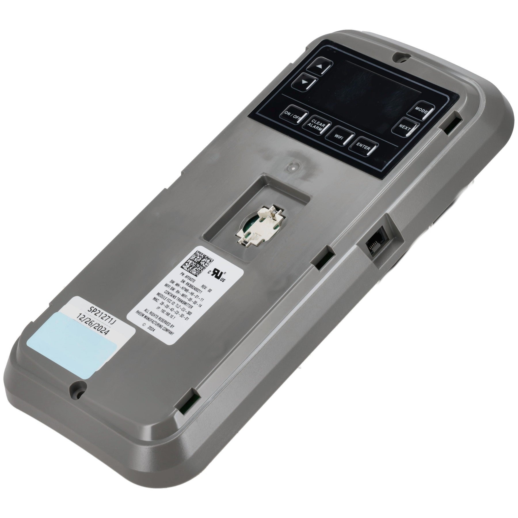 Rheem SP21271J Display Control Replacement Kit for Hpwh Gen 5 (40 Gal 120V Dedicated Circuit Compressor Only)
