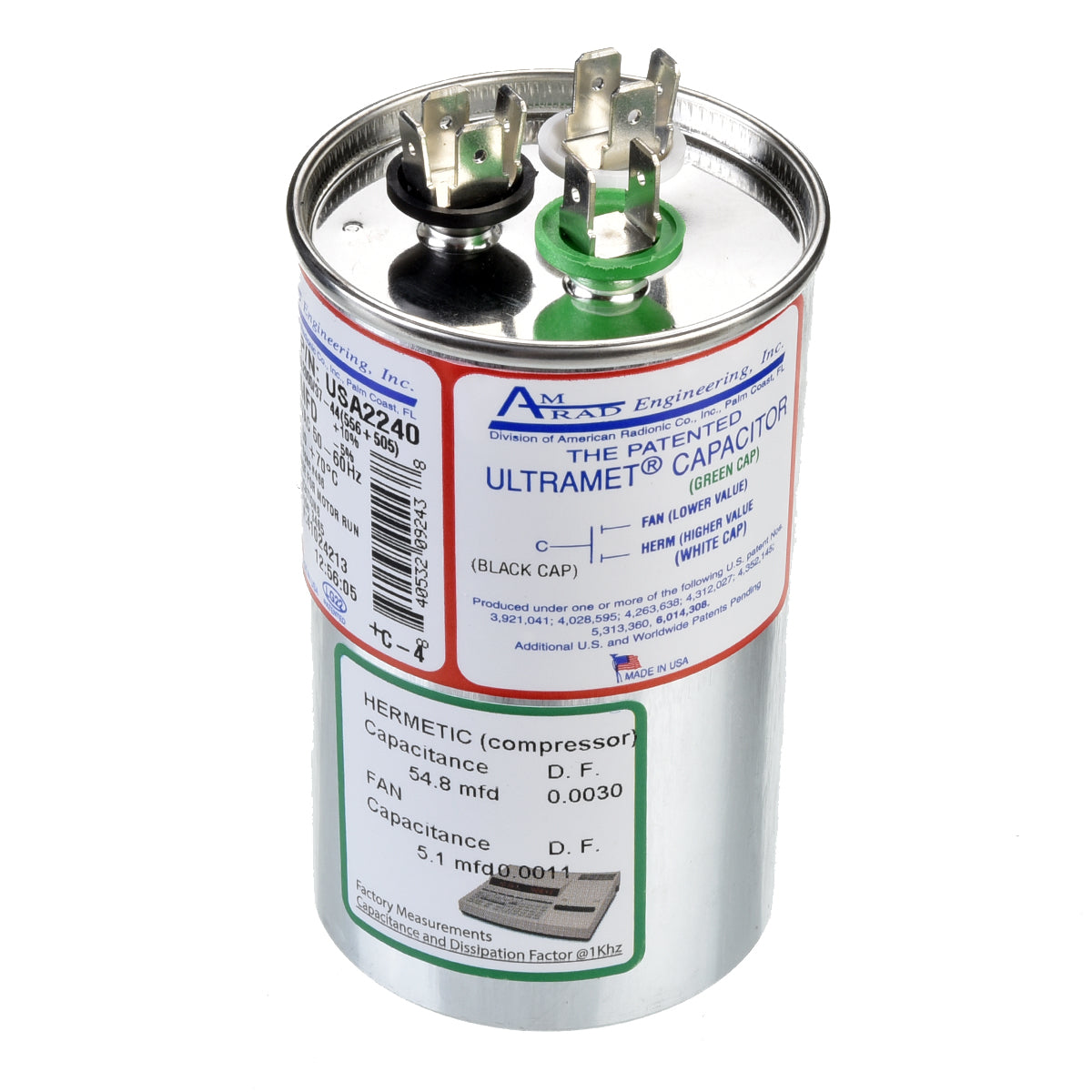 Rheem USA2240 Capacitor (Amrad) - 55/5/440 Dual Round