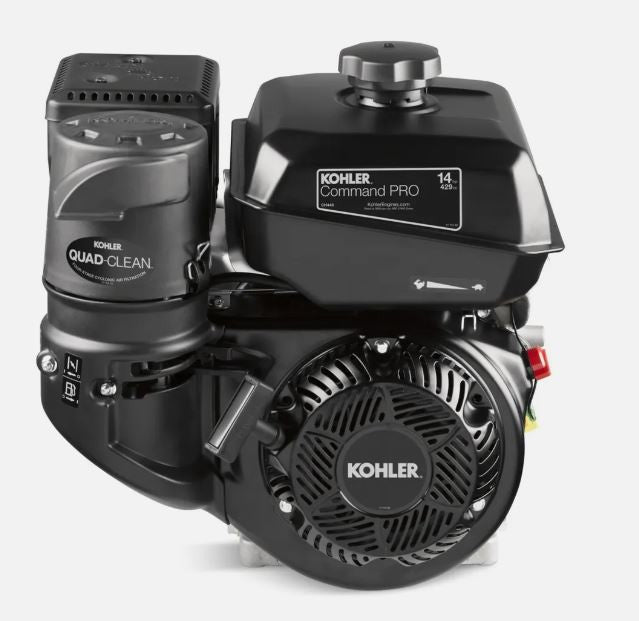 Kohler PA-CH440-3295 14 HP Command Series Engine, Horizontal 9T Splined Shaft, "A" Mount, Recoil Pull Start Only, Quad Clean Air Filter