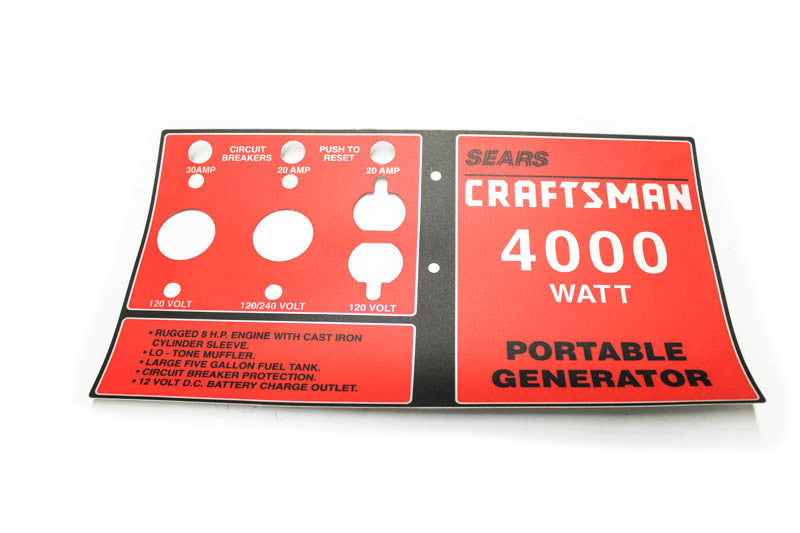 Briggs & Stratton NO LONGER AVAILABLE 82862GS Decal, Pcp, Srs Generac Portables Generator Parts