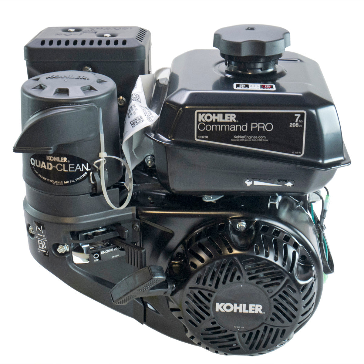 Kohler PA-CH270-3152 7 HP Command Pro Engine, 3/4"x2-5/16" Keyed Shaft, Recoil Start, Fuel Tank, Muffler