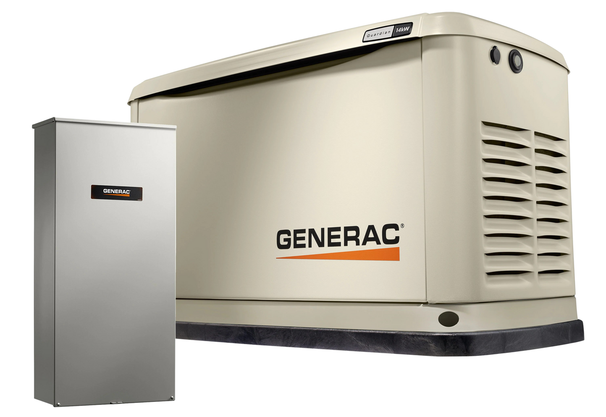 Generac 72259 14kW Guardian LP/NG Wi-Fi Standby Generator W/ 200 Amp Automatic Transfer Switch New