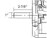1 x 2-7/8 crankshaft