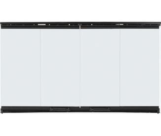 Heat & Glo DFG4036BK Black Glass Bi-Fold Door
