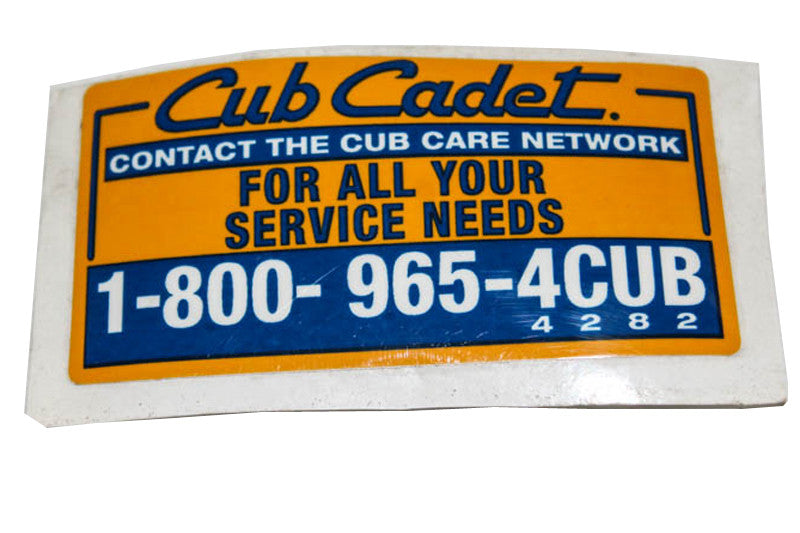 MTD 777X42179 Label-Cub Hotline