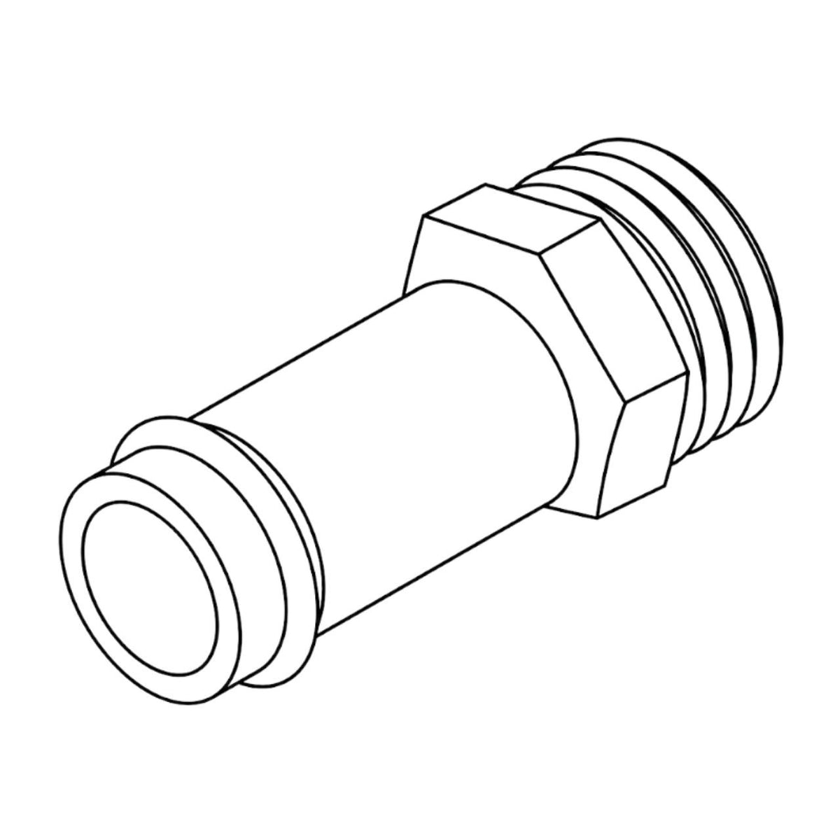 Hydro-Gear 50591 Fitting Straight SAE 1/2 Beade
