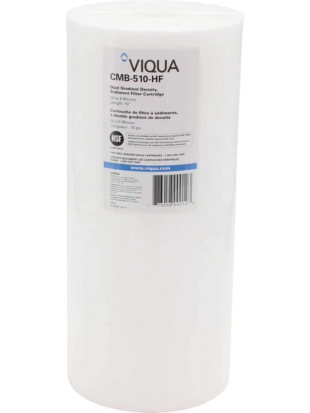 Viqua CMB-510-HF Home Filter Cartridge High Flow 5-Micron New