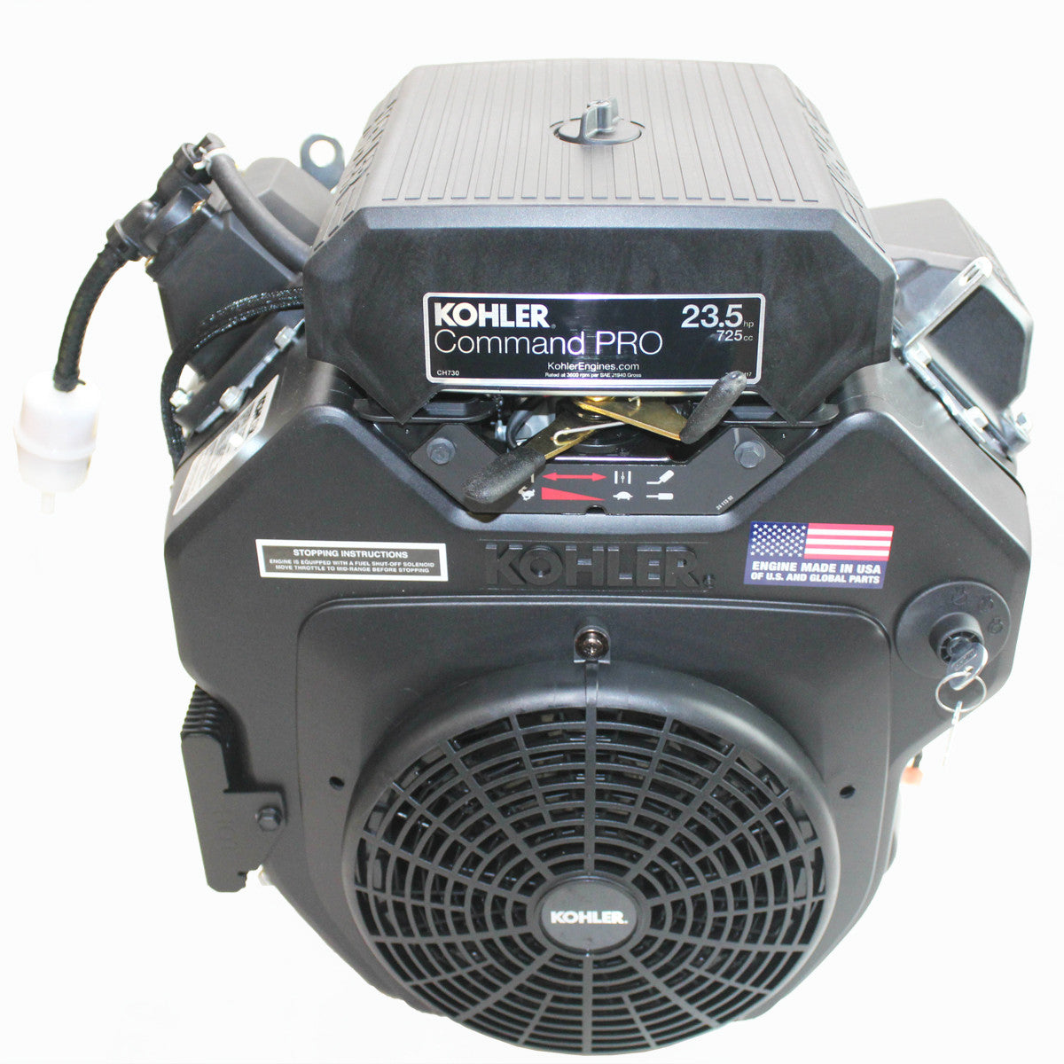 Kohler PA-CH730-3008 23.5 HP Command Overhead Valve Hor 1-1/8"x4" Shaft, Electric Start with Panel