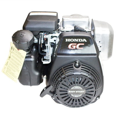 Honda GC160LAQHG 4.6 Net Power Engine, Horizontal 3/4"x2-7/16" Keyed Shaft, Recoil Start, Manual Throttle