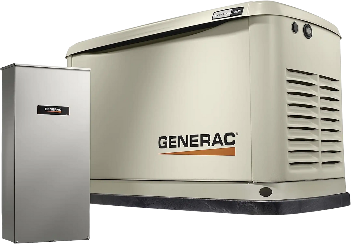 Generac 7043 Guardian 22kW Standby Generator W/ 200 Amp Automatic Transfer Switch