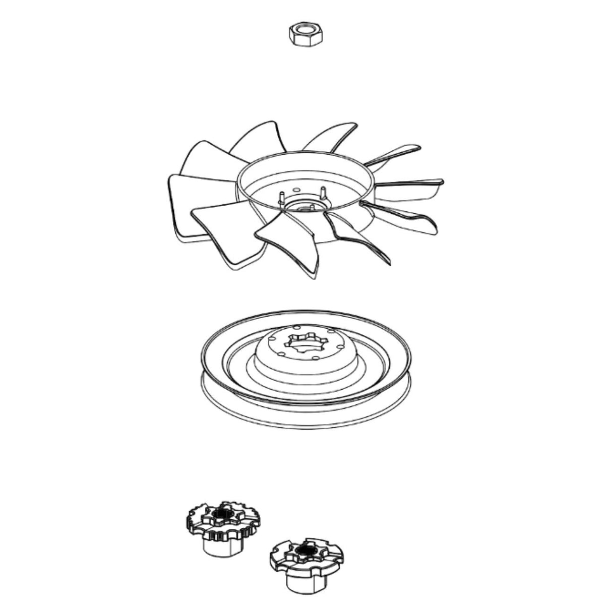 Hydro-Gear 72982 Fan/Pulley Kit