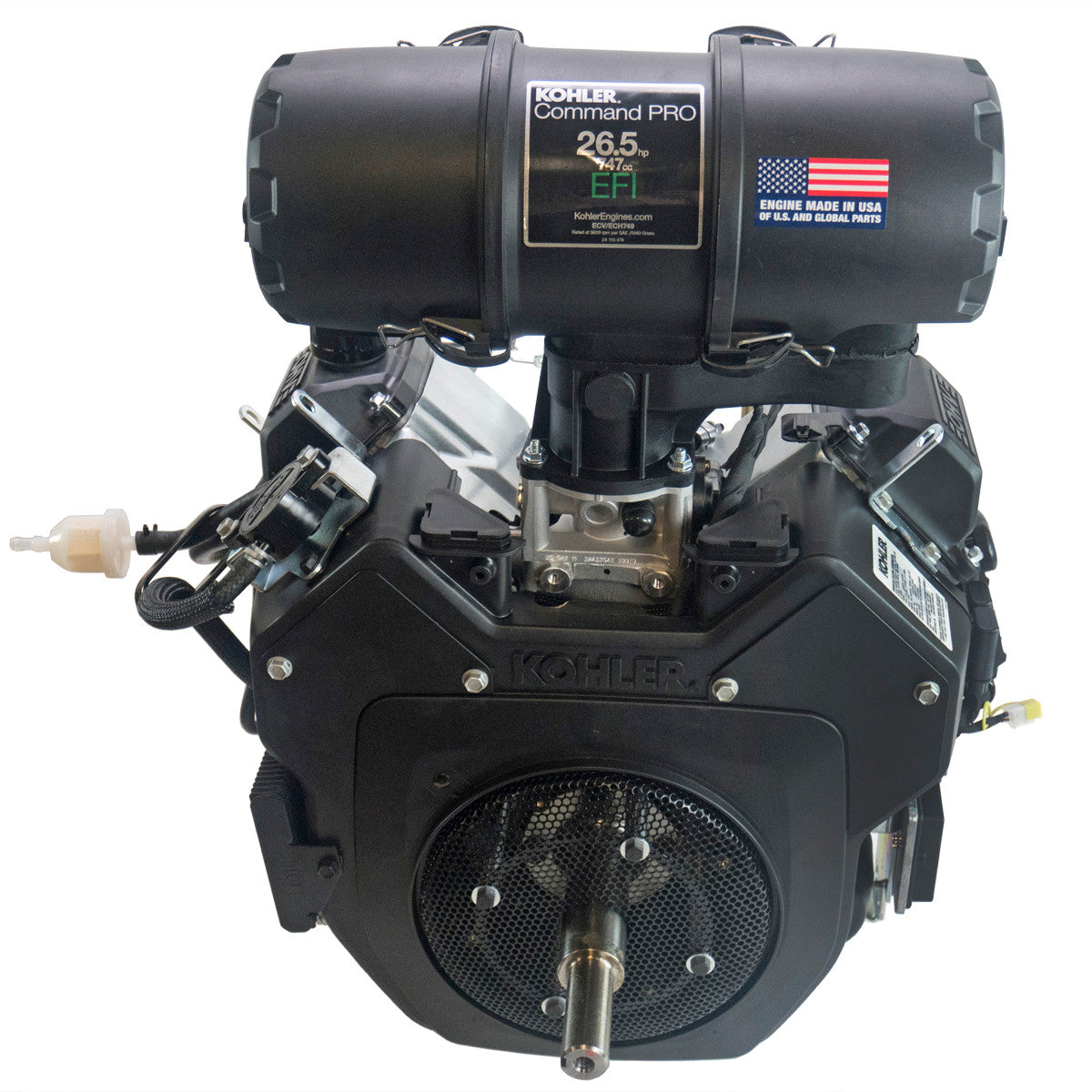 Kohler PA-ECH749-3010 26.5 HP Horizontal 1-1/8" x 2-3/4" Shaft, Efi, Oil Cooler, Flywheel Stub Shaft, Engine