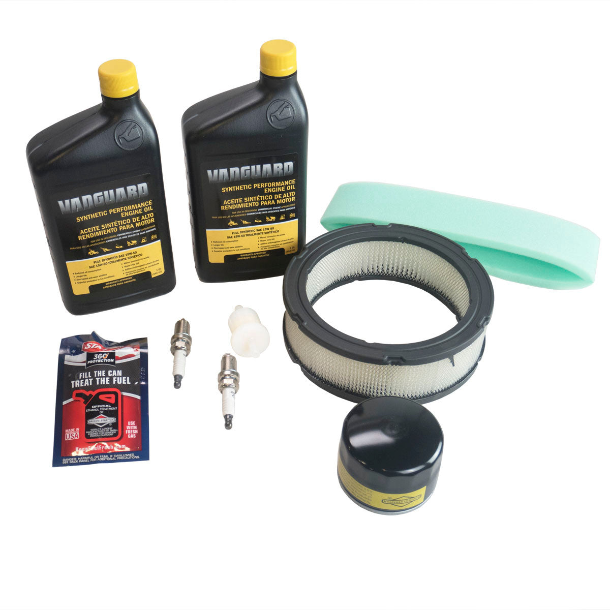 Briggs & Stratton BS,84004937 Maintenance Kit for Some Vanguard V-Twin 12-23 Hp, W/ Air Filter, Plug, & Stabilizer, & Oil