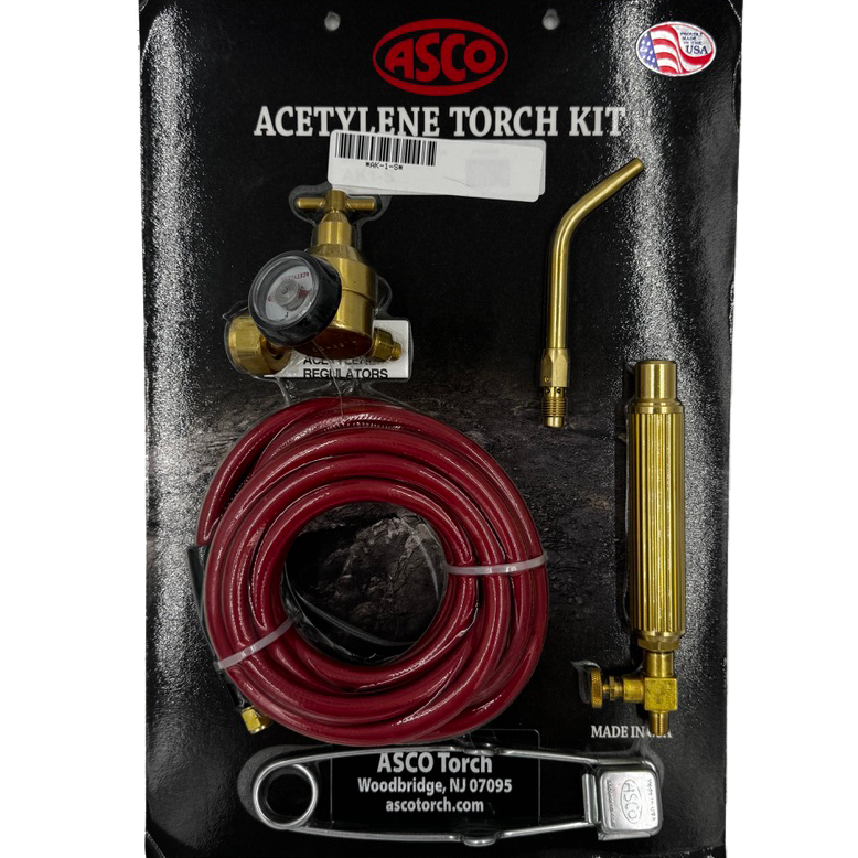 ASCO AK-1-S No. 1 Acetylene Torch Kit W/Spring End Hose