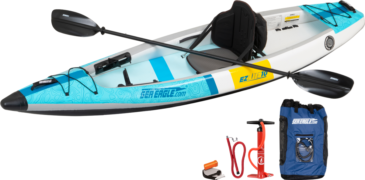 Sea Eagle EZLITE10K_PC 10' EZLite10 Inflatable Kayak Pro Carbon Package New