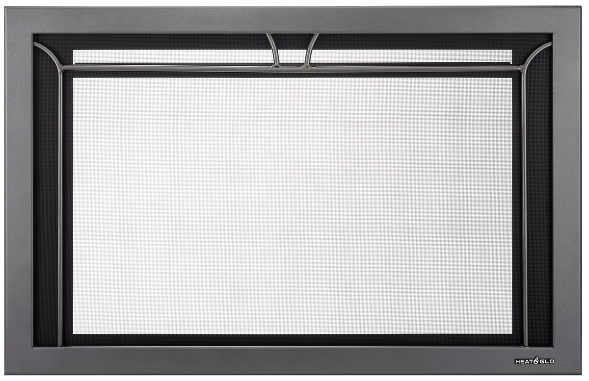 Heat & Glo IA-FB30-BK Black Iron Age Front Screen