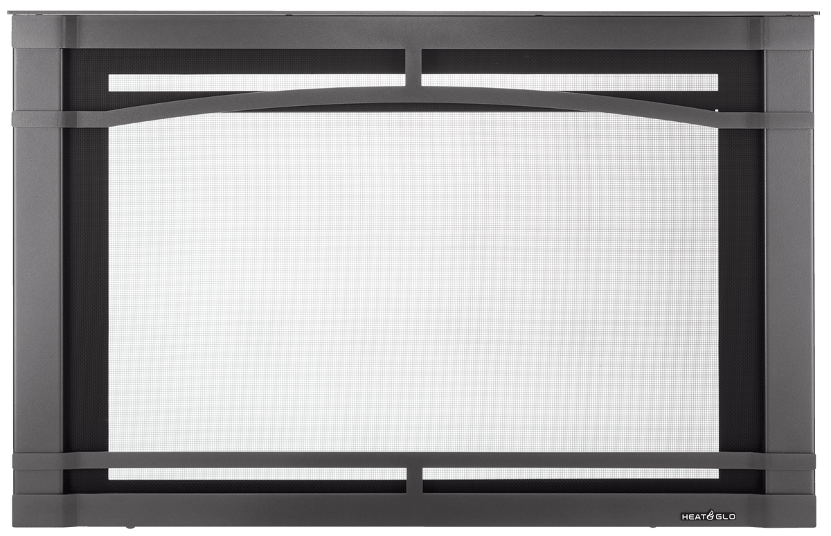 Heat & Glo HARC-MI30-BK Black Halston Arch Front Screen
