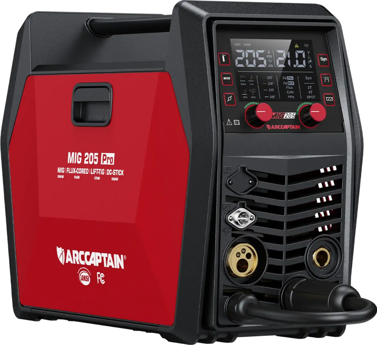 Arccaptain 10100200206 MIG205 Pro Gas Welder 6-in-1 Multi Process Machine App Control New