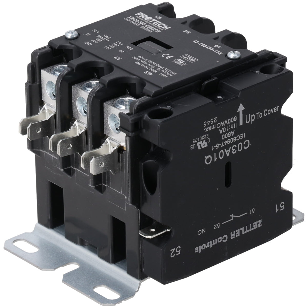 Rheem 42-109499-18K Contactor 32A XMC0-323 3P 3PH W/ Aux (Zettler) A2L