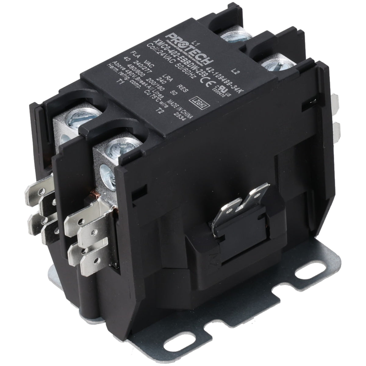 Rheem 42-109499-34K Contactor 40A XMC0-402 2P 1PH (Zettler) A2L