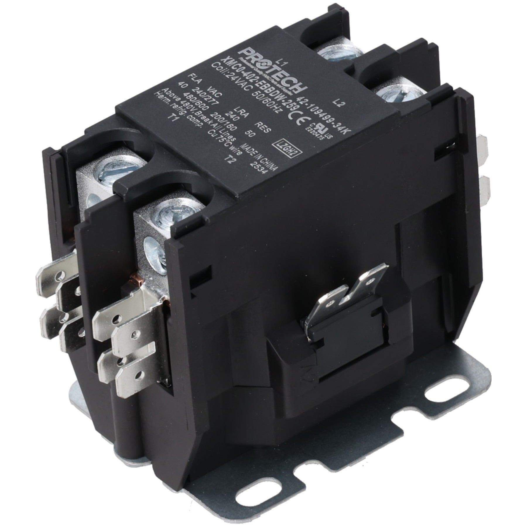 Rheem 42-109499-34K Contactor 40A XMC0-402 2P 1PH (Zettler) A2L